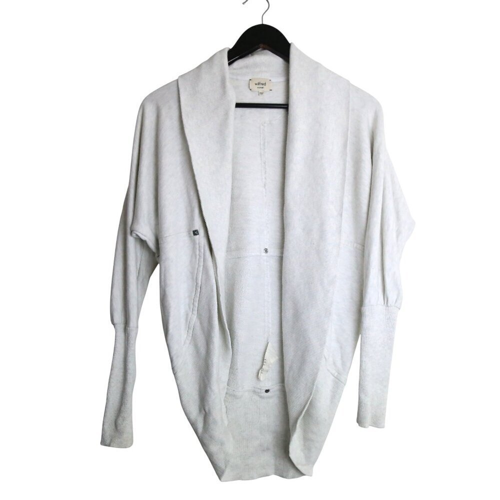 Aritzia Wilfred Diderot Cocoon Open Front Cardigan Sweater Dirty White Size XXS